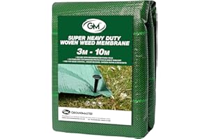 GROUNDMASTER Toile de Paillage 125gsm (3m x 10m) GardenersDream - Bâche Jardin Anti-Mauvaises Herbes, Verte, Anti UV, Résistante