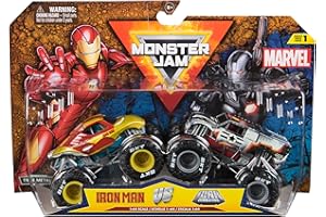 Monster Jam - 2 Véhicules Die-Cast 1:64 Marvel - 2 Véhicules Authentiques Monster Trucks Officiels À Collectionner Echelle 1:64 - Jouet Enfant 3 Ans et + - Modèle Aléatoire