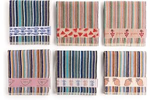 BOSKIMO Strofinacci Cucina Cotone Premium – Set da 6 Canovacci Assorbenti in Spugna e Microfibra – Asciugapiatti di Alta Qualità – Prodotto in Portogallo