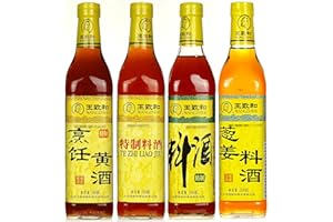 STARRY MART The Ultimate Wangzhihe Chinese Cooking Wine Variety Pack: Spring Onion & Ginger, Original, Te Zhi, and Refined Yellow
