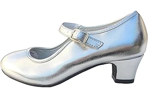 La Senorita Flamenco Scarpe Principessa Scarpe Ballerine con Tacco Argento