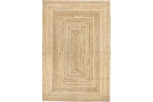 HAMID - Tapis Naturel, Alhambra Tapis Couleur Naturelle, Tressé à la Main, pour Salon, Salle à Manger, Chambre, Couloirs, Couleur Naturelle (200x300cm)