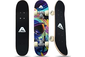 ‎APOLLO Apollo Kinder Skateboard, kleines Komplett Board mit ABEC 3 Kugellagern und Aluminium Achsen, Coole Designs für Kinder, Cruiser Boards für Mädchen und Jungs, Kinder Skateboard ab 3 Jahre