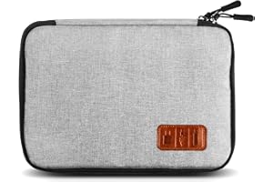 Gibot Borsa Organizer per Cavi Elettronica da Viaggio Organizer per Cavi, Accessori Portatili Organizer Borsa Storge per USB, Auricolare, Disco Rigido, Gray