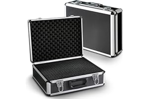 PEAKTECH Peak Tech P 7305 - Mallette Universelle pour Instruments de Mesure, Mallette Robuste en Aluminium, Compartiment à Outils, Rembourrage en Mousse, Verrouillable, Anti-Poussière, L - 405 x 330 x 150 mm