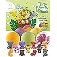 DONE BY NATURE - Zoo Animals Bath Bombs 6 Pack with Surprise Toy Inside! Organic, Natural Vegan Spa Bath Bomb Kit. 100% Child Safe with Natural Oils & Moisturisers.