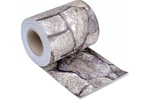 ESTEXO PVC Sichtschutz Streifen 35m Länge Zaunblende Folie Doppelstabmatten Zaun Zaunfolie Bimsstein-Optik