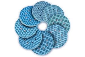 STEBRUAM 64 Piezas Discos de Lija 125mm, 5 Pulgadas Circonio Papel de Lija 8 Agujeros Lijas 60/80/120/150/180/240/320/400 Grano Papeles de Lija Hook and Loop para Lijadora Orbital Aleatoria