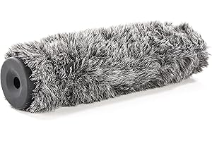 Movo WS-G270 Furry Rigid Windscreen for Microphones 18-23mm in Diameter and up to 10.6" (27cm) Long - Dark Gray
