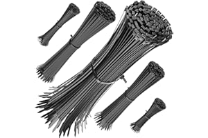 HEIGROUP HeiKab zestaw 500 opasek zaciskowych, odpornych na promieniowanie UV, czarne