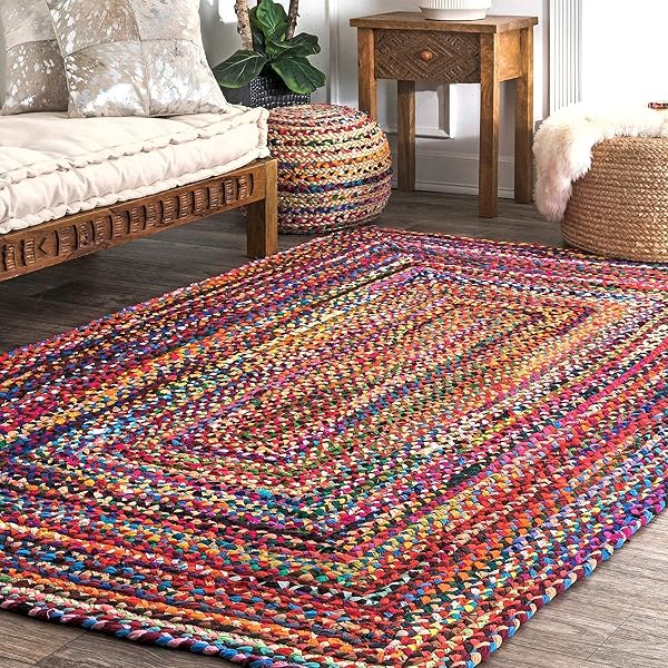 Buy Fernish Decor Abstract Carpet (Multicolour, Cotton, 5x8 Feet