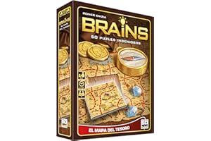 SD GAMES Brains, Mapa del Tesoro - Juego de Lógica con 50 Puzzles, 1 Jugador a Partir de 8 Años