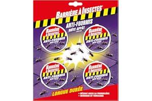 BARRIÈRE À INSECTES BARRIERE A INSECTES Boîte à appât Anti-Fourmis, Blister de 4 boîtes, BARFOB4P