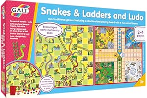 Galt Toys, Snakes & Ladders and Ludo, Classic Board Game, Ages 3 Years Plus, 2-4 Players