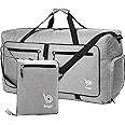 bago Holdall Bags for Men & Women - 60L Spacious Holdall Bag with Shoe Compartment - Save Time & Travel The World in Style & Convenience - Durable, Lightweight & Foldable Duffle Bag (SnowGray)