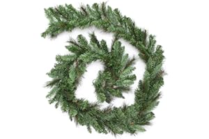 WeRChristmas Victorian Pine Christmas Garland Pvc Decoration, 9 feet - Green