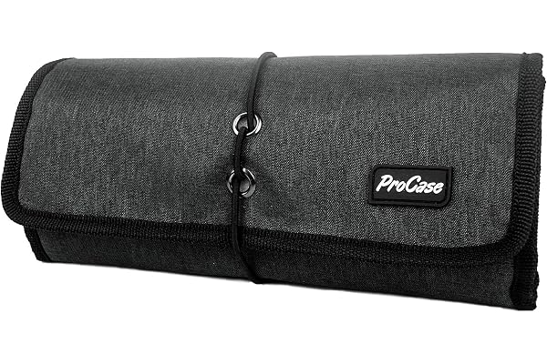 ProCase Organisateur Électronique de Voyage, Housse Trousse de Rangement Sac de Voyage pour Accessoires Numériques, Câbles de Données, Chargeur, Clé d'USB, Disque Dur, Écouteurs