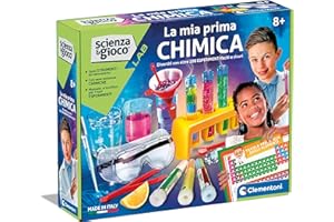 Clementoni Scienza e Gioco Lab - La Mia Prima Chimica, Laboratorio di Chimica Bambini 8+ Anni, 100 Esperimenti, Tavola Periodica e Strumenti Scientifici, Gioco Made in Italy, Lingua Italiana, 19358