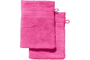 ‎REDBEST REDBEST Waschhandschuh 2er-Pack Chicago pink Größe 15x21 cm - saugstark, strapazierfähig, ideal für Reisen, Sport (weitere Farben)