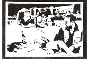 moreno-mata Autentici Graffiti Fatti a Mano The Big Lebows... Handmade Poster Film Quadri Moderni Soggiorno Decorazione Parete Regalo Uomo e Donna