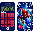 LEXIBOOK - Marvel Spider-Man Pocket Calculator, and advanced functions, Protective hard cover, battery operated, Blue/Red, C45SP