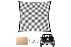 ‎FOUNDGO FoundGo 120x120cm Gepäcknetz [Max. 210x210cm Dehnbar] Hochelastisches Kofferraumnetz Trennnetz Gepäckfixierung für LKW Auto Wohnmobil inkl (Doppellagig, 120x120cm)