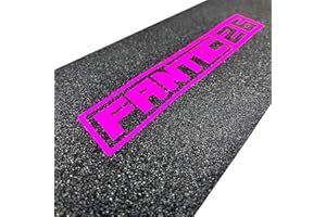Fantic26 Hoja de lija antideslizante de repuesto para patinete de acrobacias, 58,5 cm (15,5 cm), color negro y rosa