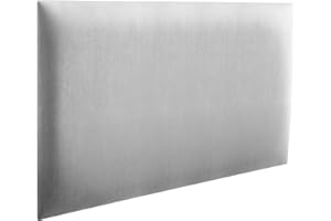 ‎RAVIO RAVIO Wandpaneele gepolstert | 3D Wandverkleidung mit Schaumstoff | Wandkissen als Kopfteil für Bett | Wanddekoration für Schlafzimmer, Kinderzimmer, Büro, Diele | (Hellgrau, 60x40 cm)