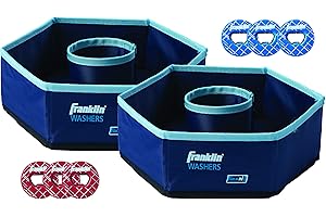 'Franklin Sports Washer Set - (2) 12'' x 12'' Folding Targets - Portable Fun - Perfect for Beach, Tailgating, Parties - Replacement Bottle Cap Washers'