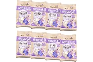 YukyBio, Fiocchi Biologici di Avena Integrale, Ideali per una Colazione Sana, Ricca Fonte di Fibre e di Proteine, 100% Made in Italy, 8 Confezioni da 500 gr
