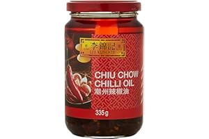 LEE KUM KEE LKK Chiu Chow Chilli Oil 335g | Authentic Chinese Garlic Chili Crisp | Bold Heat & Crunch for Noodles, Dumplings & Stir-Fries | Vegan | No MSG | Contains Gluten