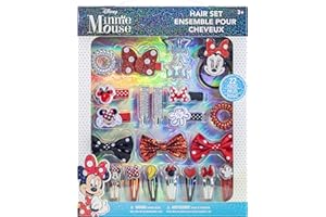 TOWNLEY GIRL Disney Minnie Mouse Coffret Cadeau d'accessoires pour Cheveux pour Filles - Townley pour Filles de 3 Ans et Plus. Comprend 22 pièces, Un nœud pour Cheveux, des épingles à Cheveux et Plus Encore