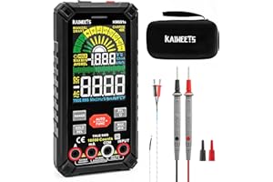 KAIWEETS Multímetro Inteligente Recargable 10000 Conteos, Polimetro Digital Profesional, Mide Corriente Voltaje Resistencia Continuidad Capacitancia Diodo Frecuencia-KM601s