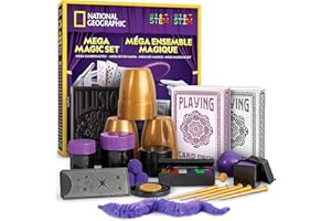 BLUE MARBLE NATIONAL GEOGRAPHIC Mega Set de Magia para Niños – 65 Trucos de Magia para Realizar con Instrucciones en Video Paso a Paso de un Mago Profesional