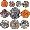 10 Old coins from Sweden. Collectible Coins Swedish Ore Krona Kronor. PERFECT CHOICE FOR YOUR COIN BANK, COIN HOLDERS AND COIN ALBUM