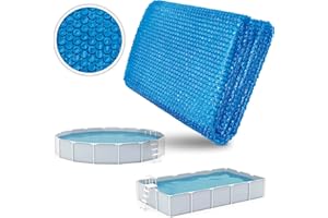 tillvex Bâche à Bulles pour Piscine Ronde Ø 366 cm | Bâche Solaire de 120 µm d'épaisseur | Découpe individuelle | Chauffage de Piscine pour Eau Chaude