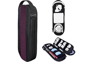 Side by Side - Pochette de Rangement pour Cables, Chargeur, Power Bank - Organisateur de Voyage à Accessoires, Gadget High Tech, Cle USB C Adaptateur (Bordeaux)