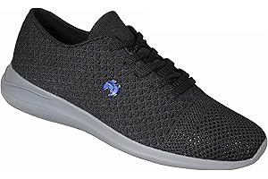 Henselite Mens HM72 Ultra-Lightweight Lawn Bowling Shoes Black