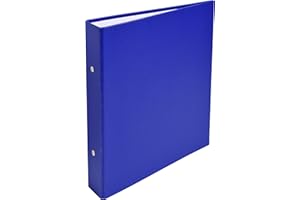 Exacompta - Ref. 51072E - Rigid PP binder - 2 round rings, diameter 25 mm - Spine 40 mm - External dimensions: 23x21 cm - A5 file format - Colour: blue