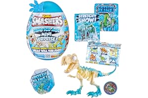 ZURU SMASHERS Dino Eiszeit Mini Uovo, Ice Age Dinosaur T-Rex Scheletro Uovo con Tante sorprese!