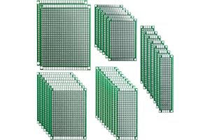 ‎ELEGOO ELEGOO 32er Doppelseitig PCB Board Prototype Lochrasterplatte Kit für Basteln Lötung 5 Verschiedene Größe Kompatibel mit Arduino Kits