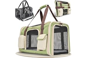 REISEPFOTE TIERISCH GERN UNTERWEGS Katzentransportbox Hundetasche Kleiner Hund bis 10 kg [Faltbar] Transportbox Katze Hundebox Hundetragetasche Hundetransportbox Auto | Tragetasche aussuchen