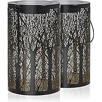 Gadgy Solar Laterne Fur Draußen | Set 2 Stuck Solarleuchten | LED Hängelampe orientalisch | 21 x 12 cm.