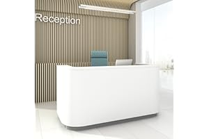 WEBER BÜRO Cosy Empfangstheke Weiß 2 Meter Theke Empfang Rezeption Empfangstisch