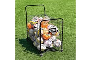 FORZA Chariot de Rangement pour Ballons/Équipement de Sport – Panier Porte-Ballons à roulettes