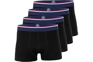 CC Clark Crown Męskie bokserki Modal (zestaw 4 szt.), szorty retro z miękkiej bawełny modalnej w rozmiarze M-XXL