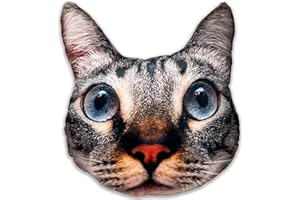 Splat Planet - Cojín de Felpa de Gato 3D, Juguete de Peluche Gigante Realista y Divertido para niños, cojín de Piso único Decorativo, Cojines de Asiento para Dormitorio, sillas de Sala de Juegos