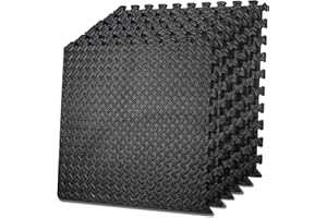FLATRO Interlocking Foam Mats Soft | Eva Exercise Mat | Rubber Matting Non-Slip for Gym Floor | (60 x 60 cm) Thick Yoga Exercise Matt for Home, Gym, Or Office