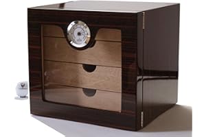 GERMANUS Humidor de Puros con Grano Negro