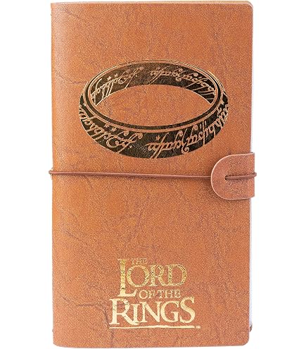 Official Lord Of The Rings A5 Notebook & Journal - Hardcover Wirebound With Ring Inscription, Lined Pages, Snap Closure